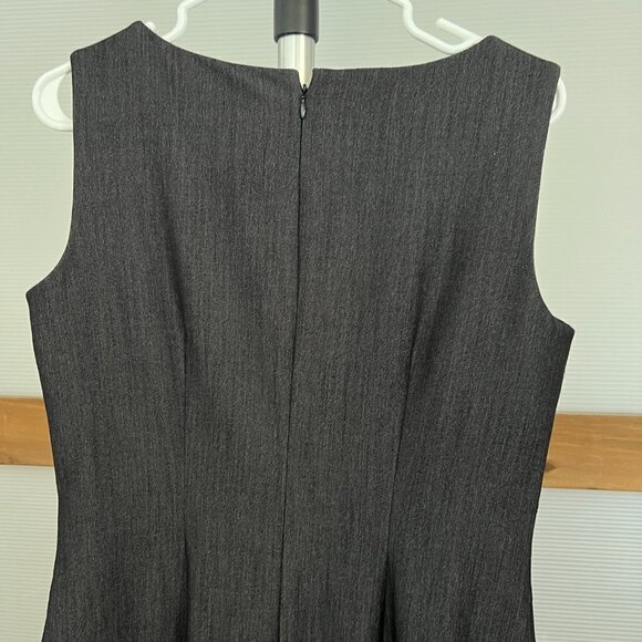 Calvin Klein Black Gray Denim Look Sleeveless Sheath Midi Dress Sz 10 - Picture 6 of 14